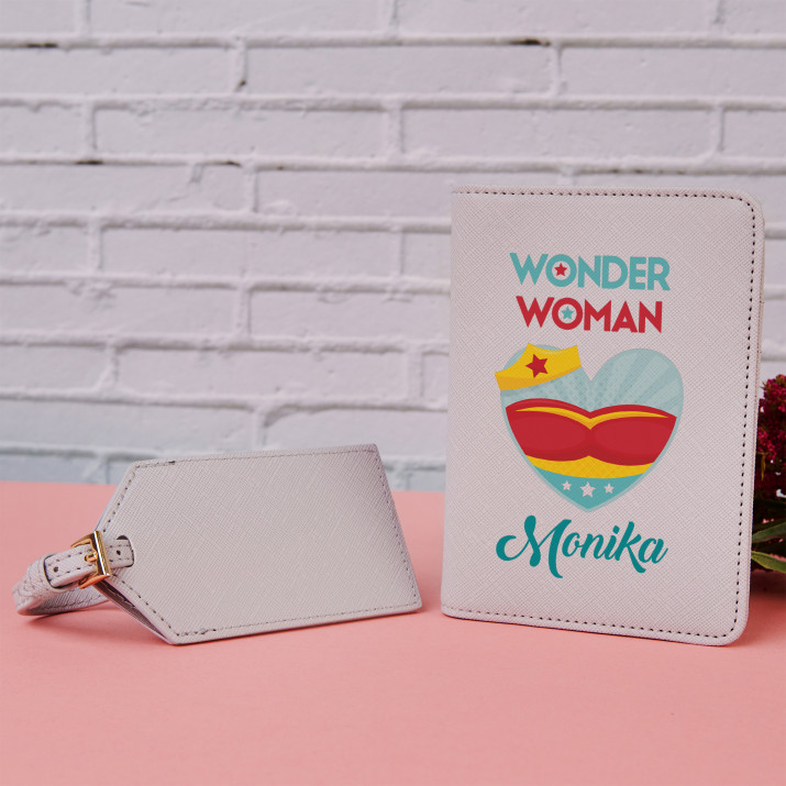 Wonder woman - Etui na paszport z nadrukiem